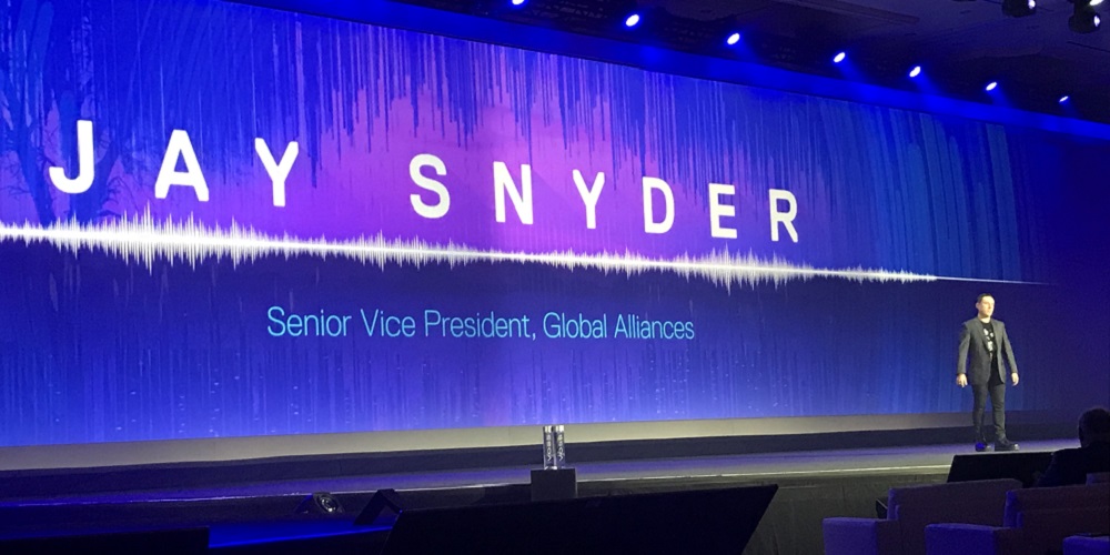 Jay Snyder on stage at Dell EMC Global Partner Summit 2018